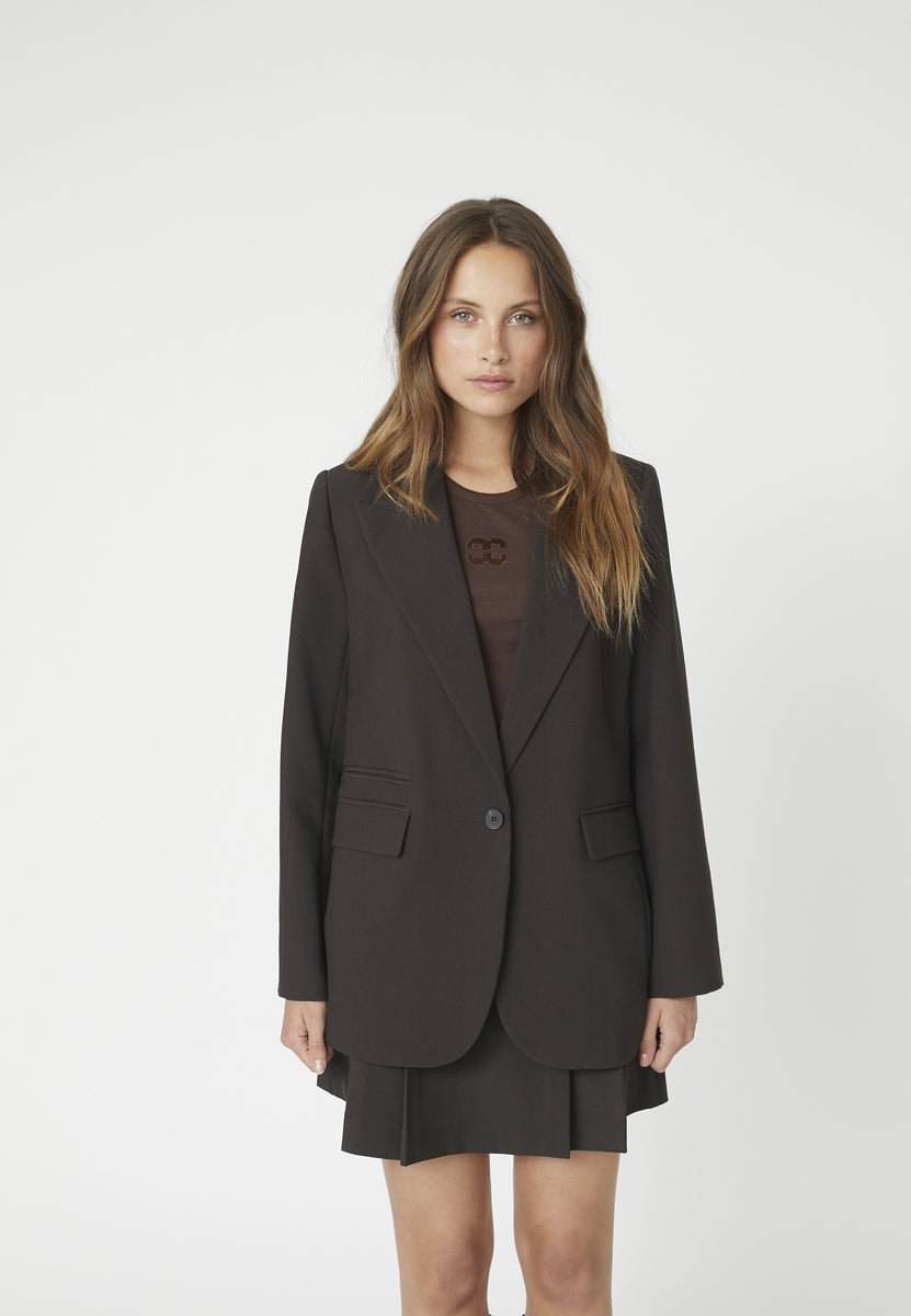VolaCC Single Oversize Blazer - Dark Brown - Co'couture