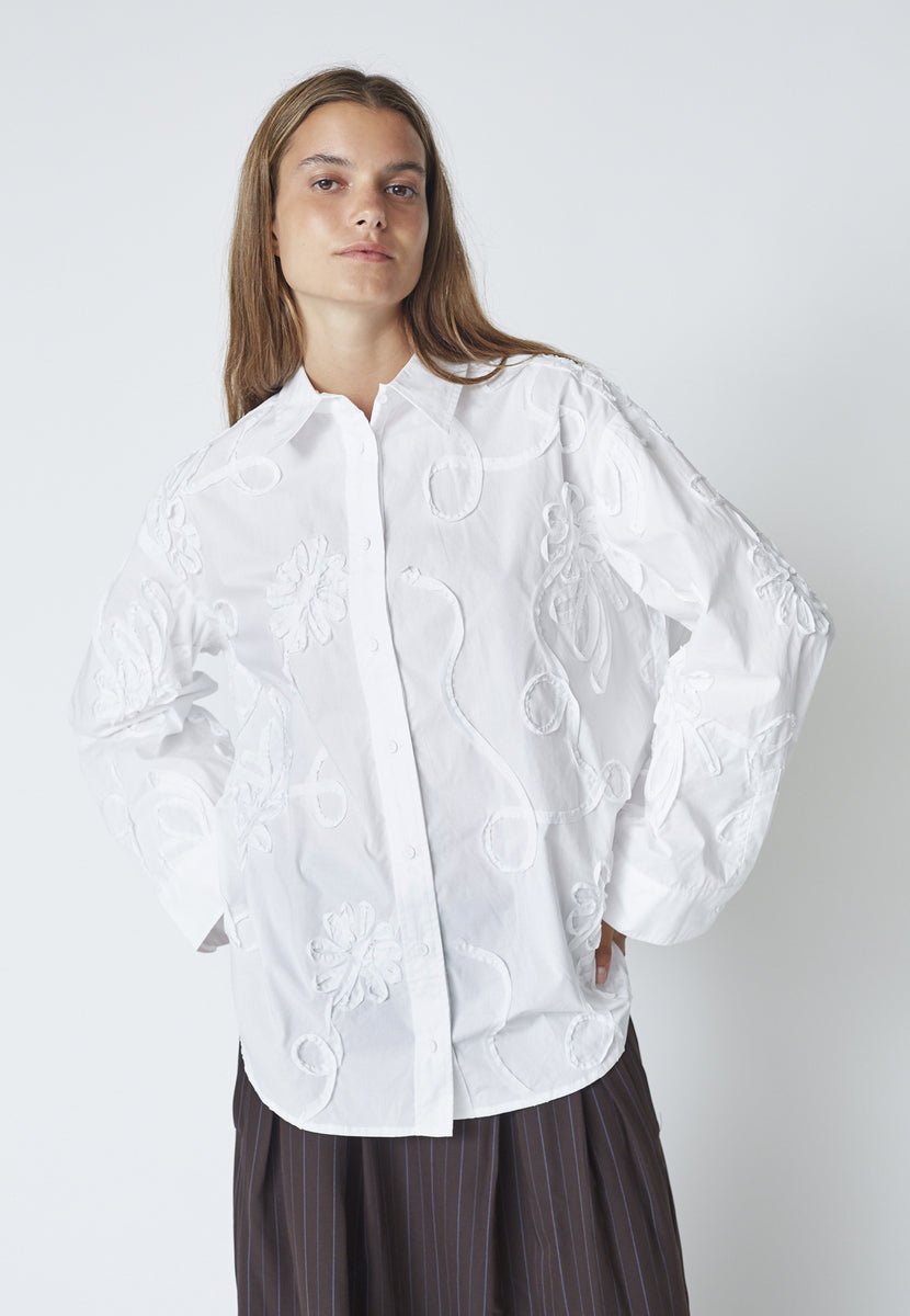 XavierCC Flower Shirt - White - Co'couture