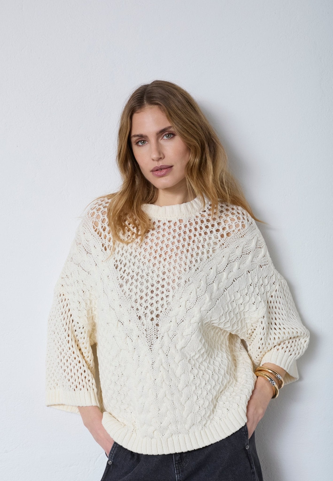 ZayaCC Cable O - Knit - Off white - Co'couture