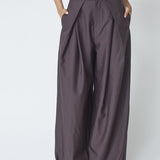 ZellaCC Pleat Pant - Dark Brown - Co'couture