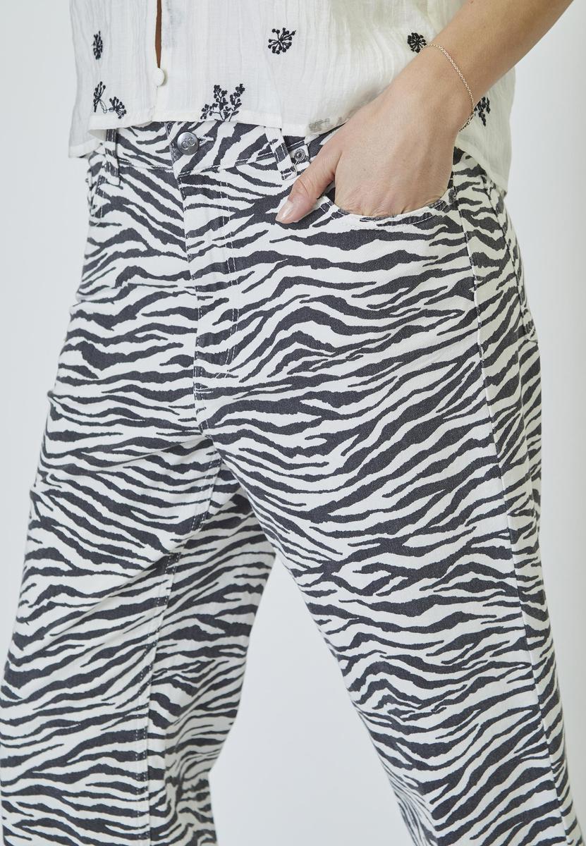 ZionCC Zebra Crop Pant - OffWhite - Black - Co'couture